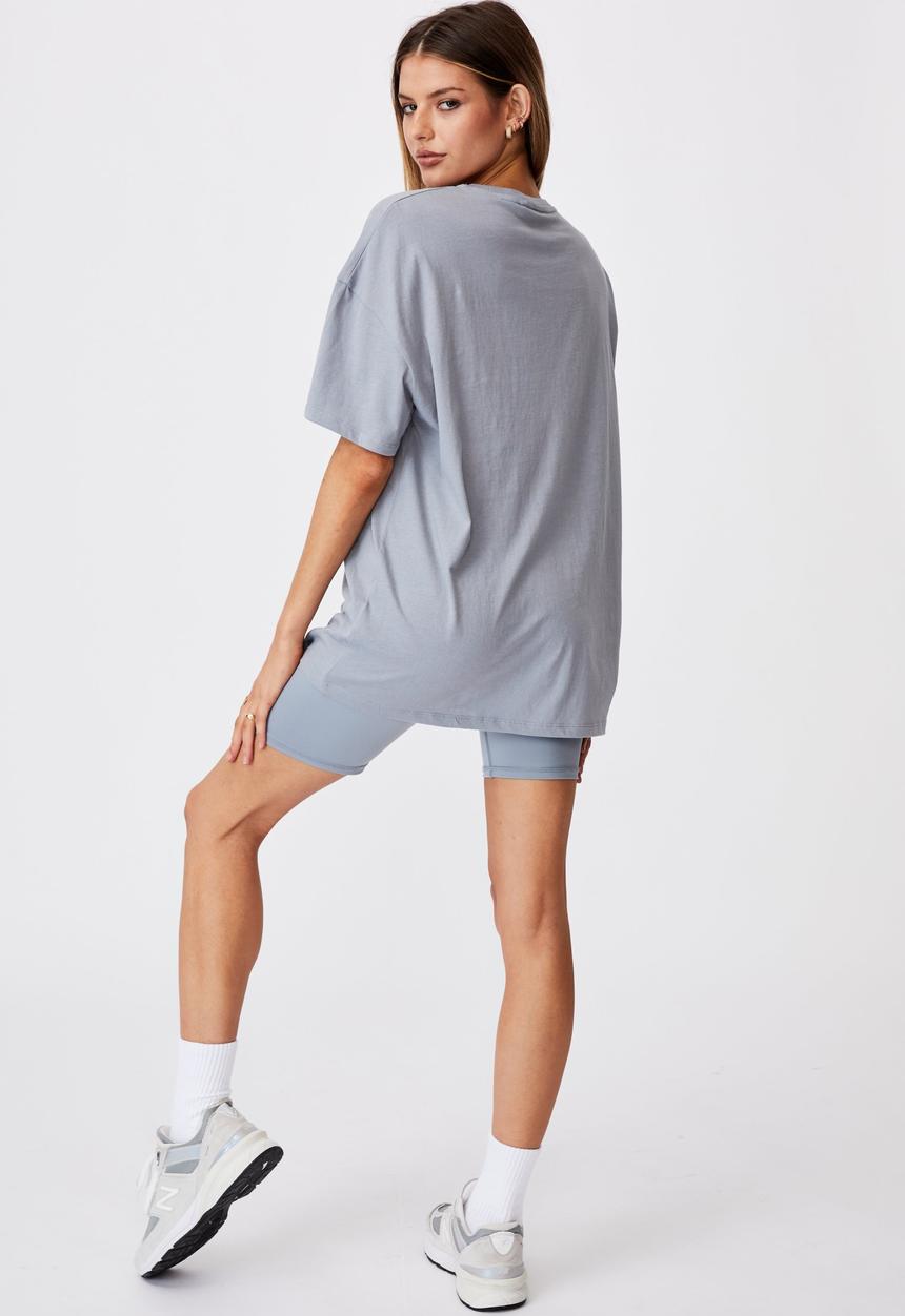 Factorie - Super relaxed graphic tee - fog grey