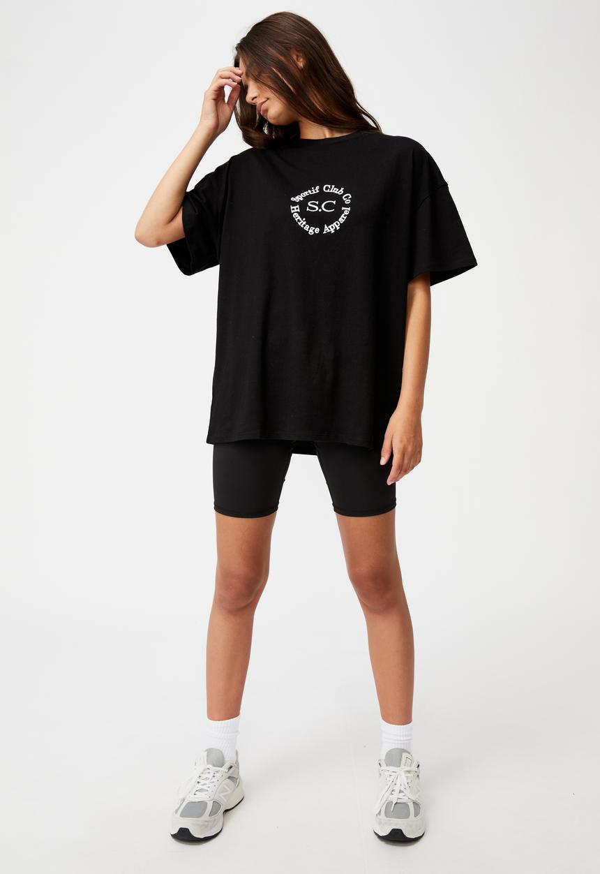 Factorie - Super relaxed graphic tee - black