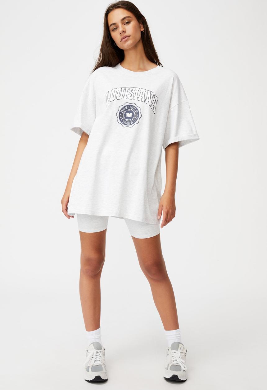 Factorie - Oversized graphic t-shirt - grey