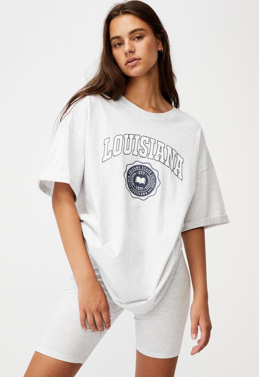Factorie - Oversized graphic t-shirt - grey