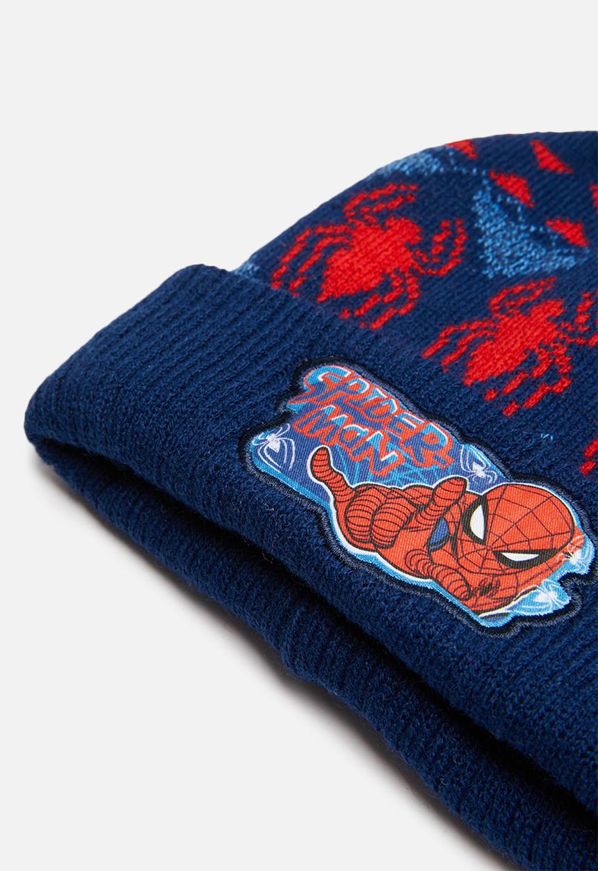 Character Group - Spider-man beanie and glove - blue & red 