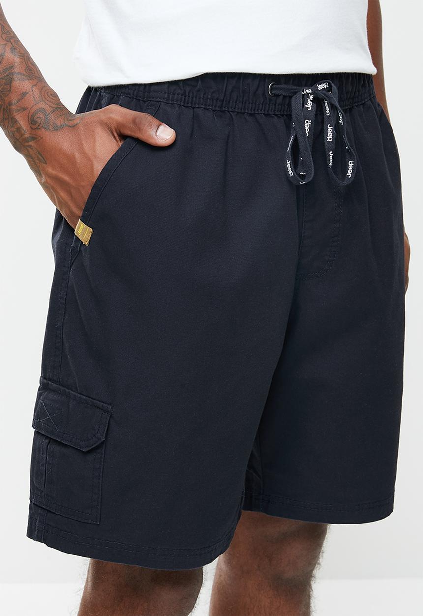 JEEP - Hardwearing elasticated shorts - navy