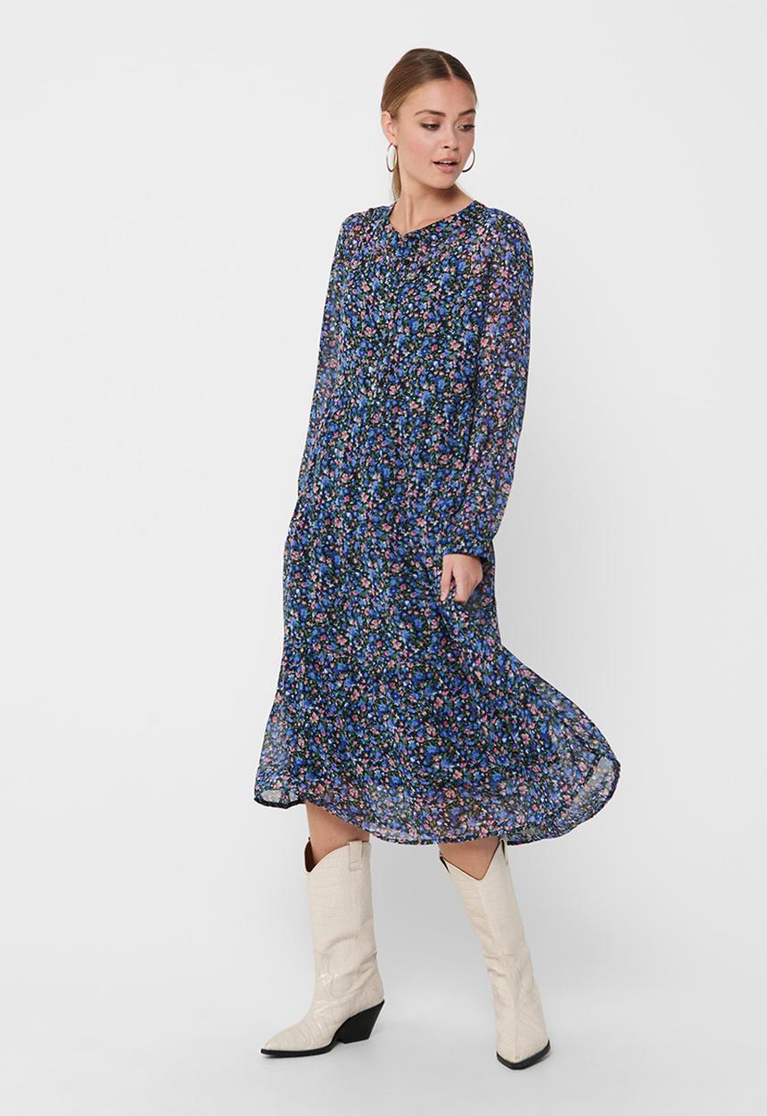 Jacqueline de Yong - Anne long sleeve dress - multi