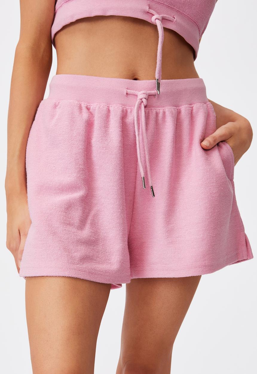 Factorie - Reverse fleece short - pink