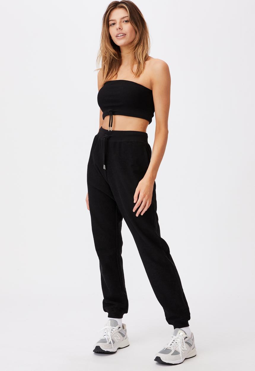 Factorie - Reverse fleece bandeau - black