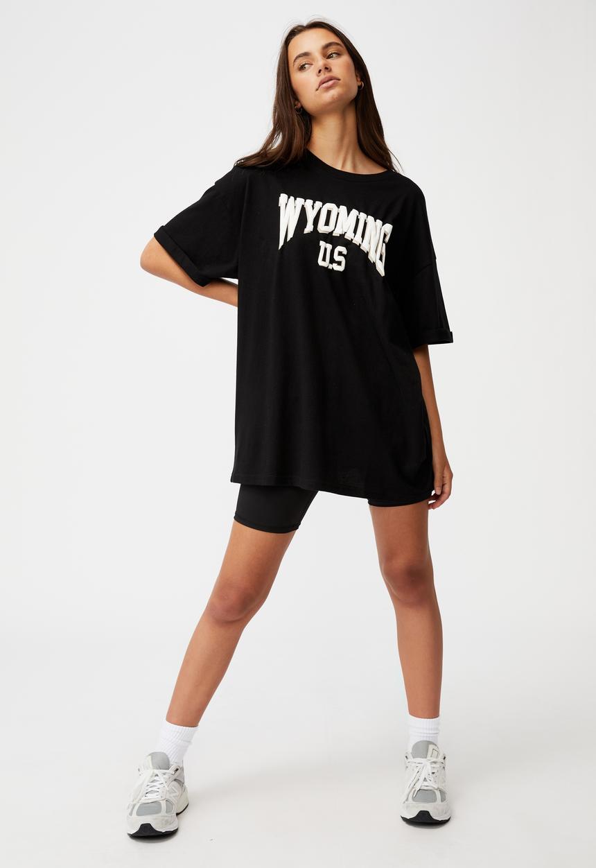 Factorie - Oversized graphic T-shirt - black