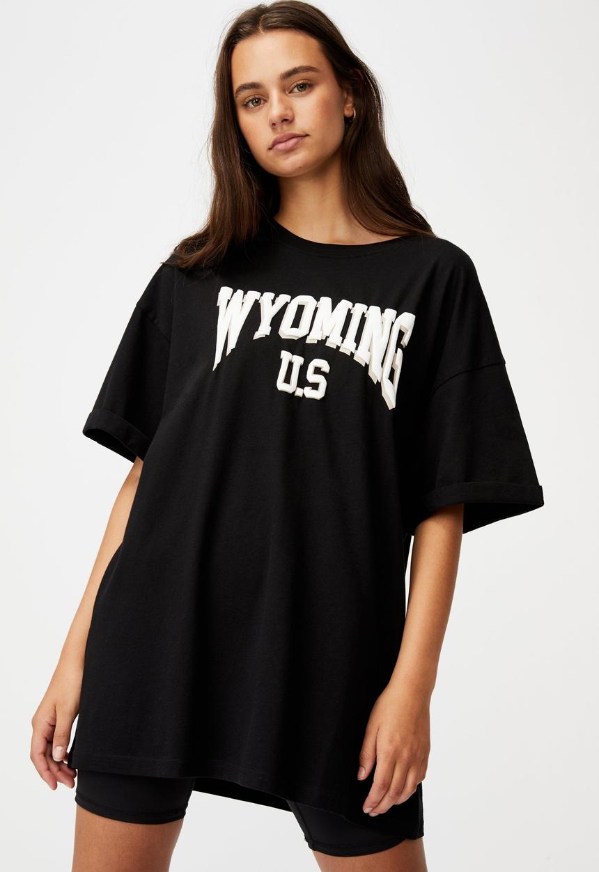 Factorie - Oversized graphic T-shirt - black