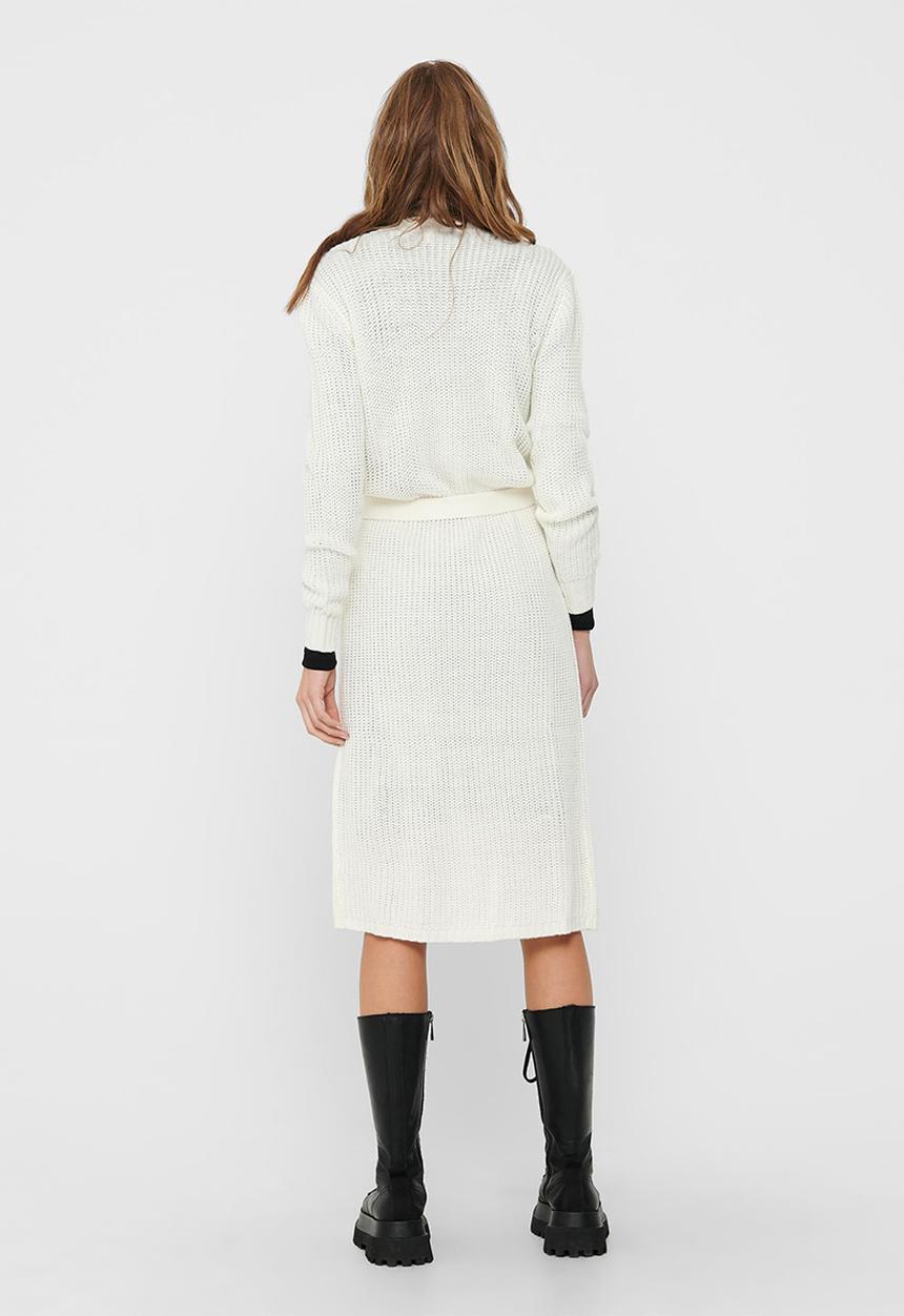 Jacqueline de Yong - Gurli long sleeve belt cardigan knit - cream 