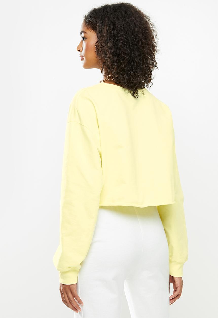 Blake - Fleece crew neck sweater - yellow