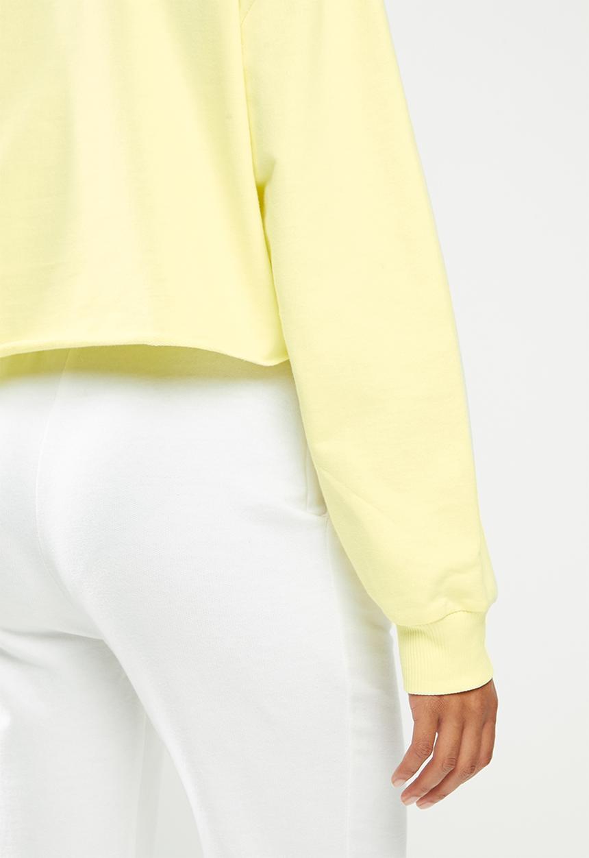 Blake - Fleece crew neck sweater - yellow