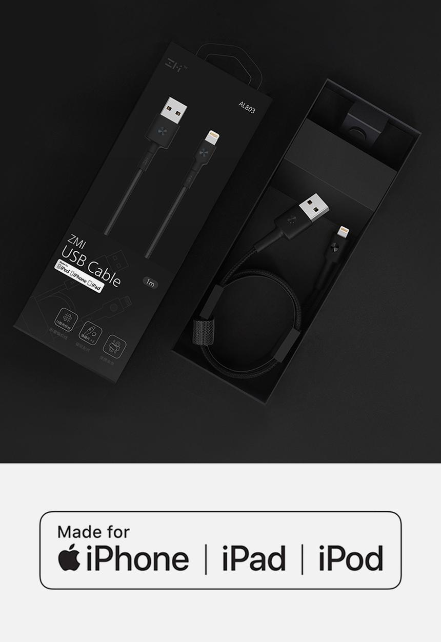 ZMI - USB MFI Lightning Cable - Black