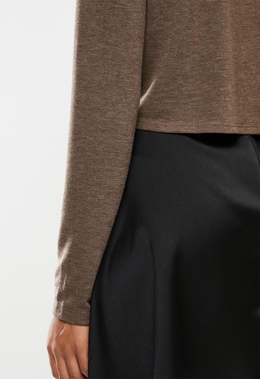 Blake - Loose cropped cardi - taupe