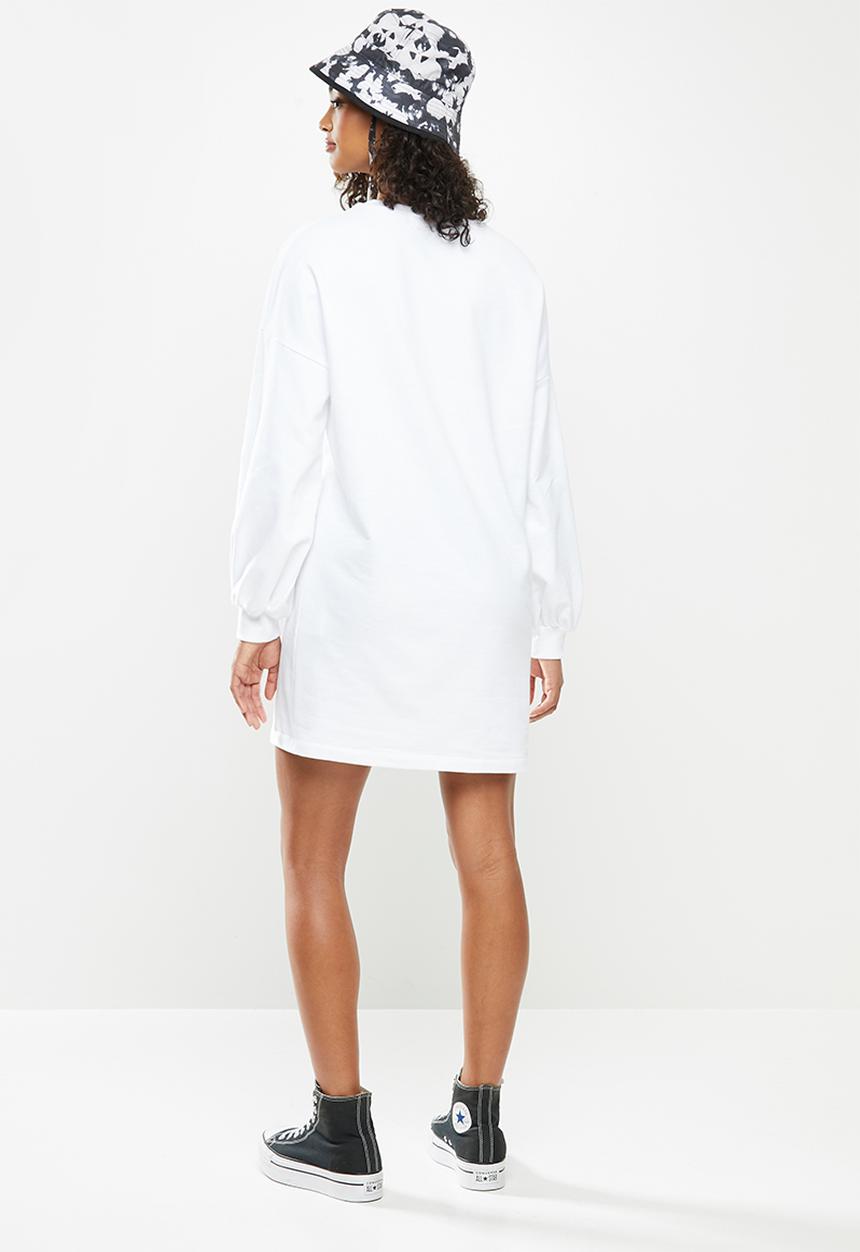 Blake - Fleece oversized sweater dress - white