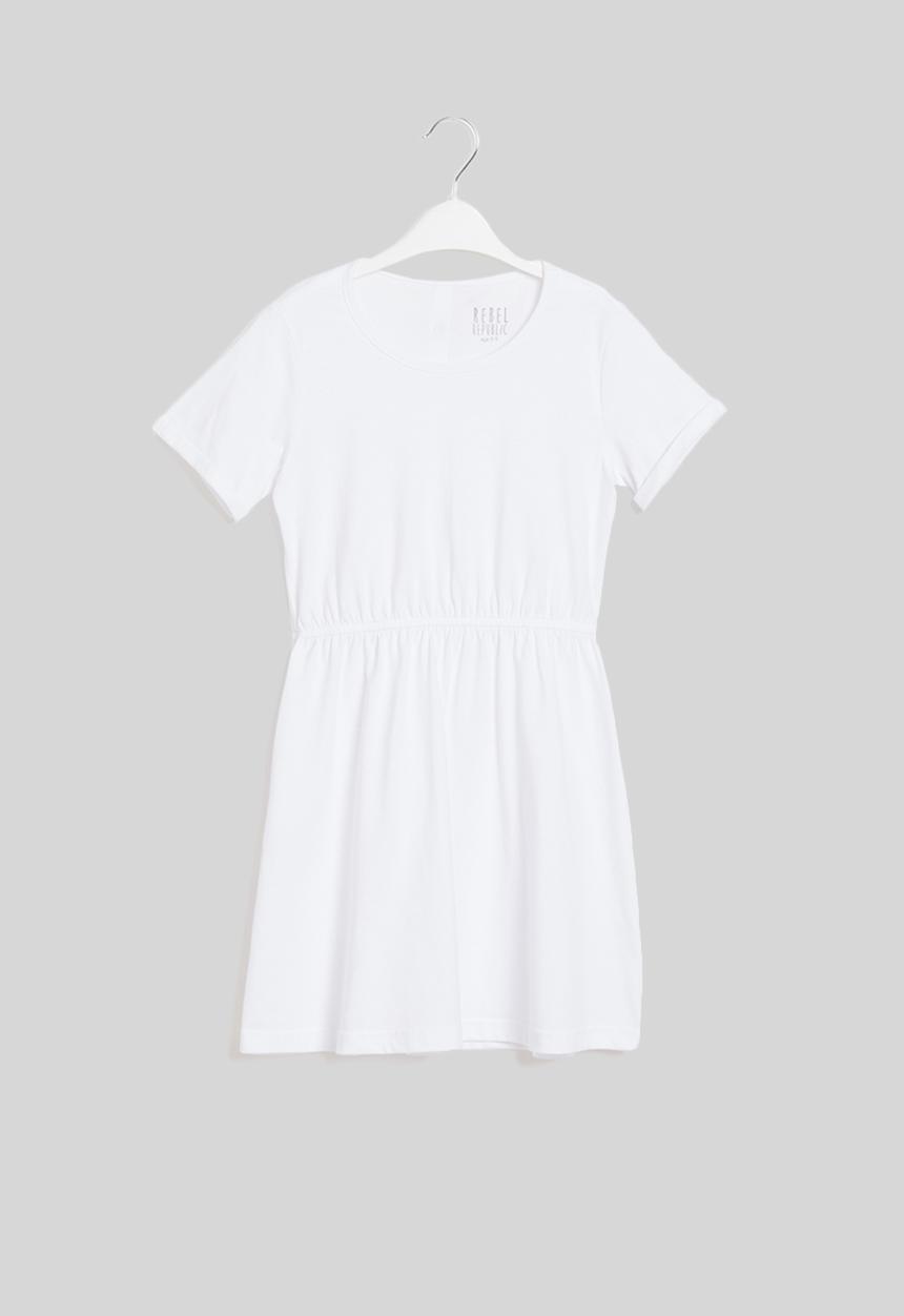 Rebel Republic - Girls jersey dress - white