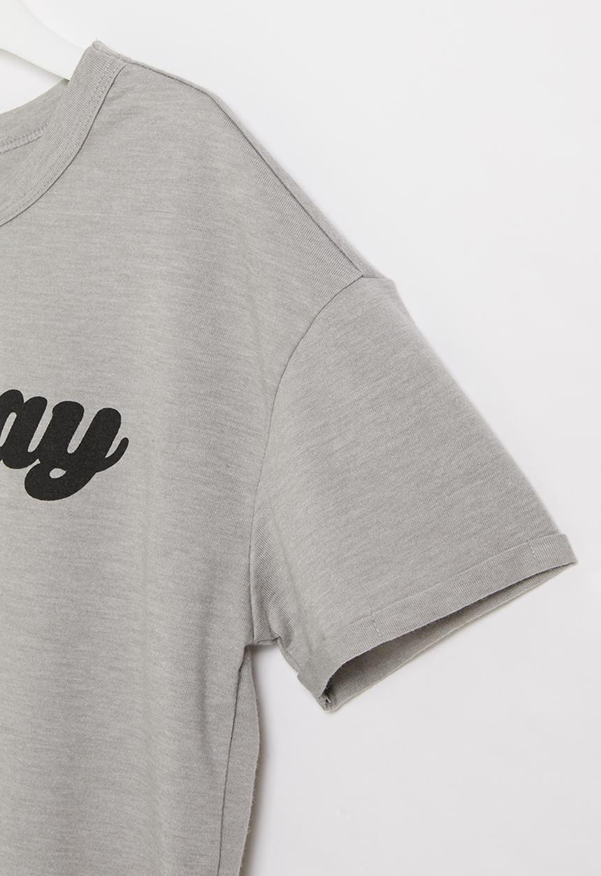 Rebel Republic - Girls short sleeve crop top - grey