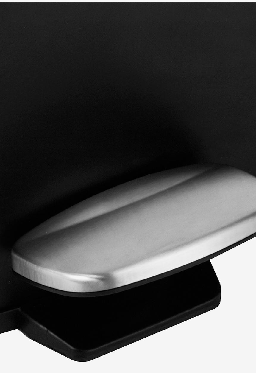 Legend - Square soft close 20lt bin - black