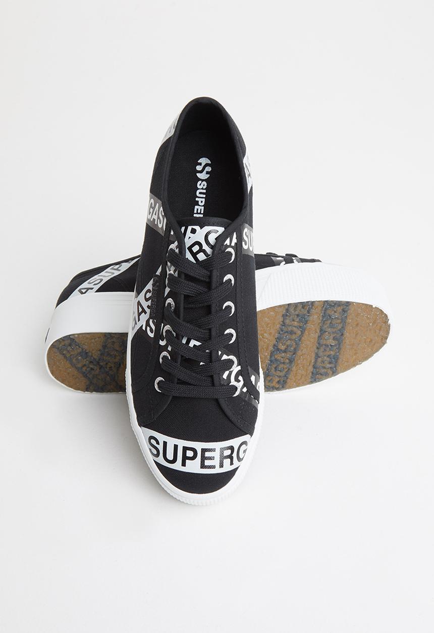SUPERGA - 2790 letter tape - black grey ash