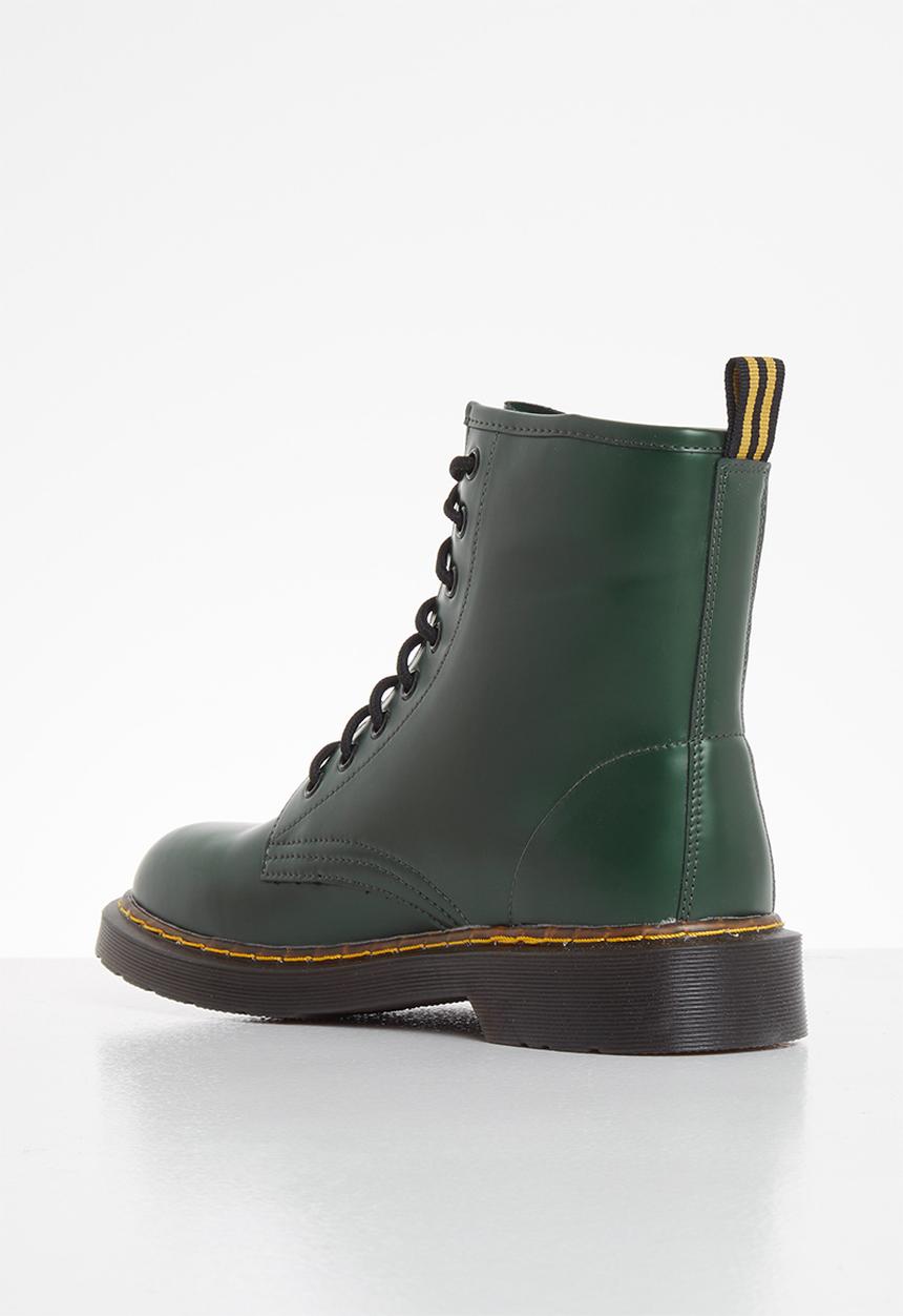 Plum - Lavigne combat boot - green