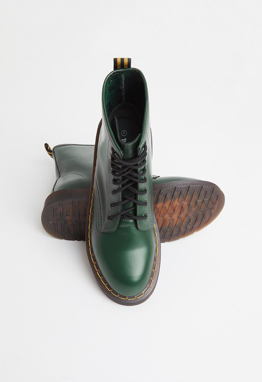 Plum - Lavigne combat boot - green
