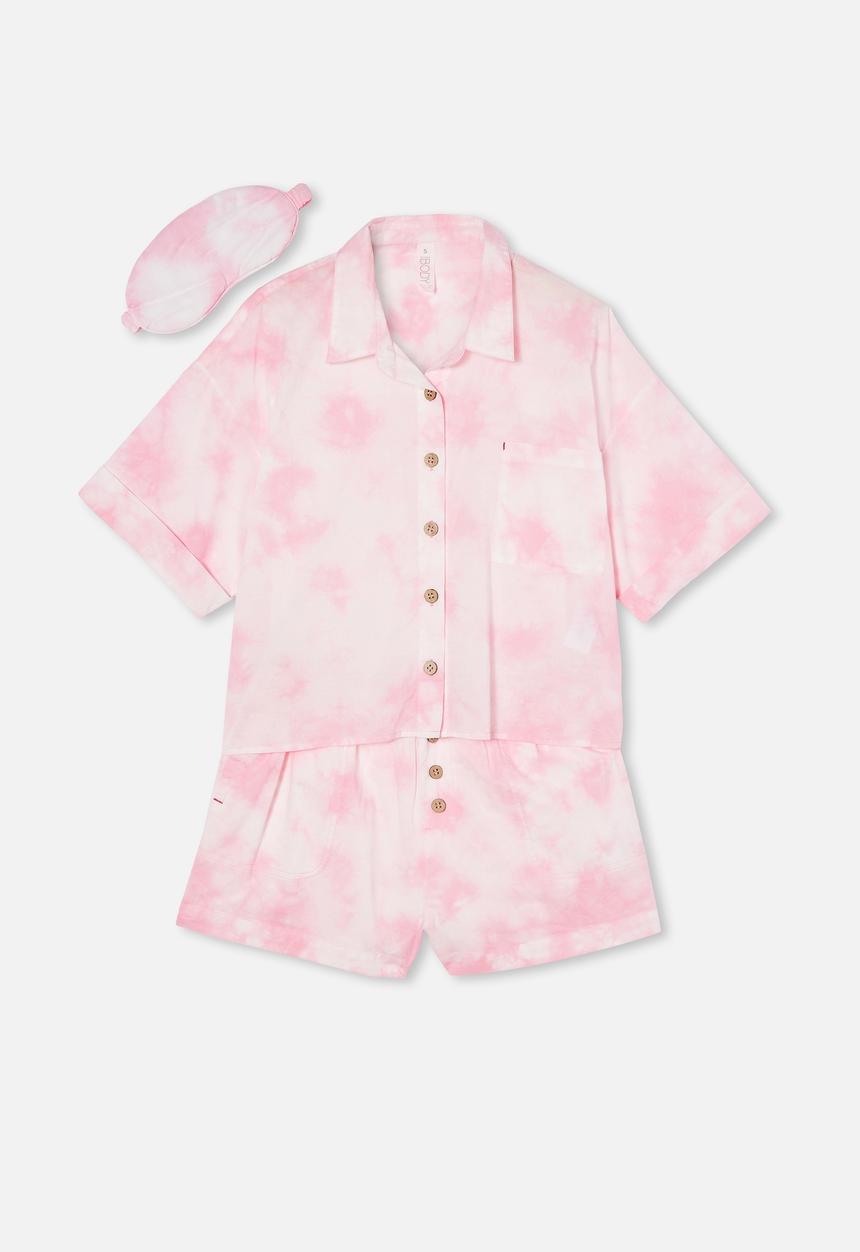 Cotton On - Washed woven sleep set - pink 