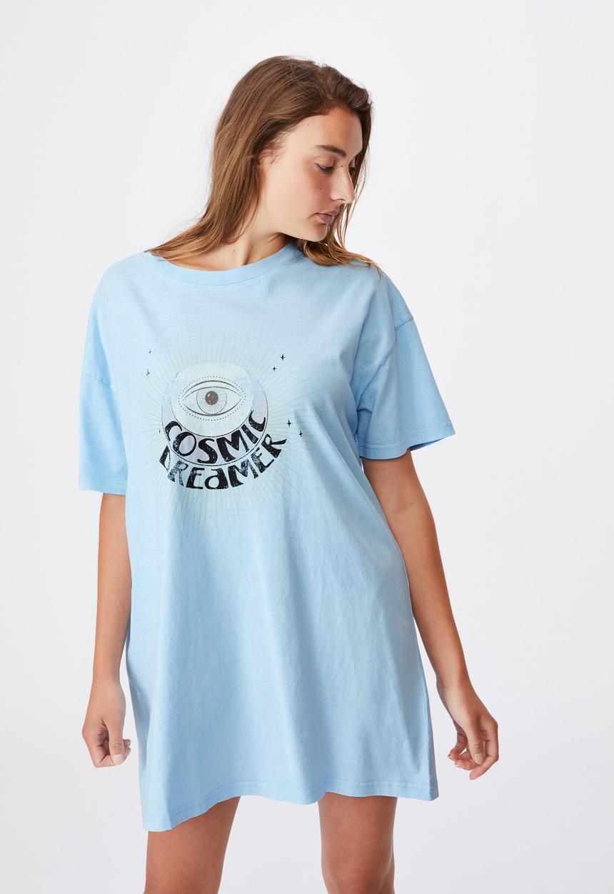 Cotton On - 90s T-shirt nightie - blue 