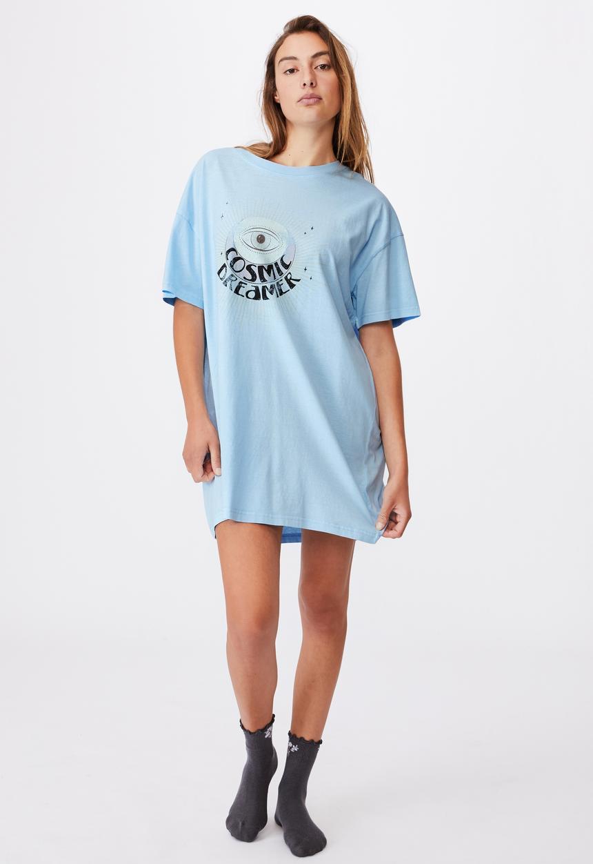 Cotton On - 90s T-shirt nightie - blue 