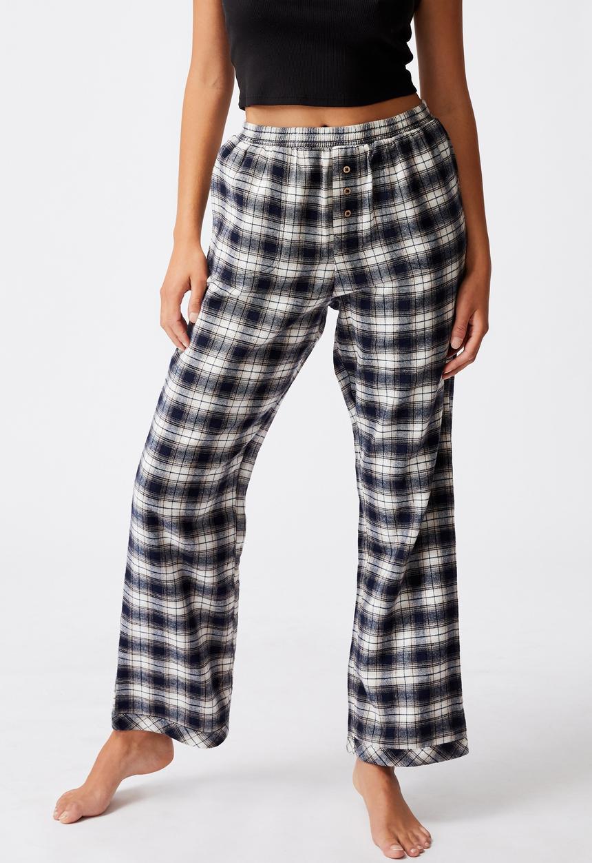 Cotton On - Warm flannel sleep pant - mini check navy