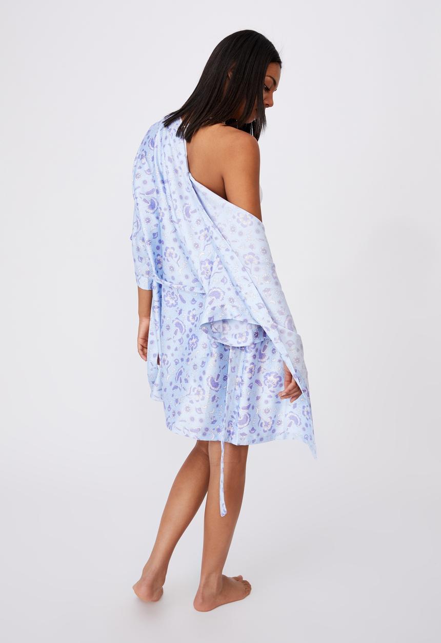 Cotton On - Satin robe - blue 