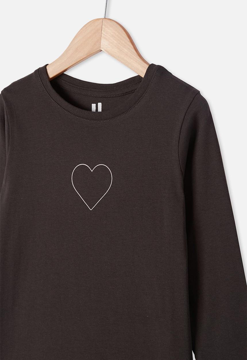Cotton On - Penelope long sleeve tee - charcoal 