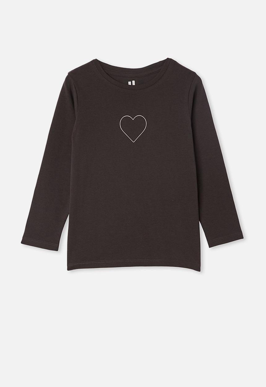 Cotton On - Penelope long sleeve tee - charcoal 