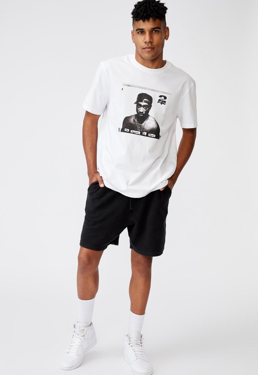 Factorie - Reverse fleece track short - black
