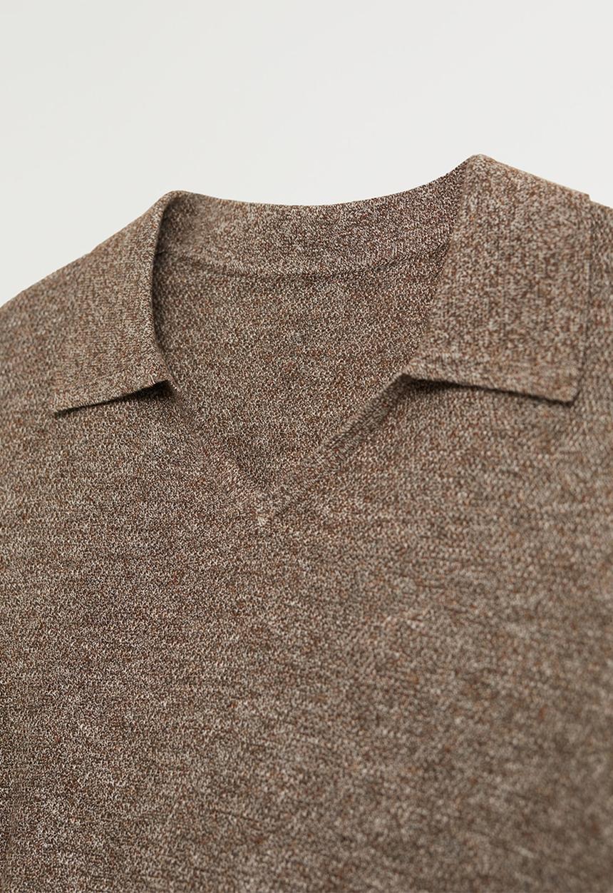 MANGO - Oasis polo - brown