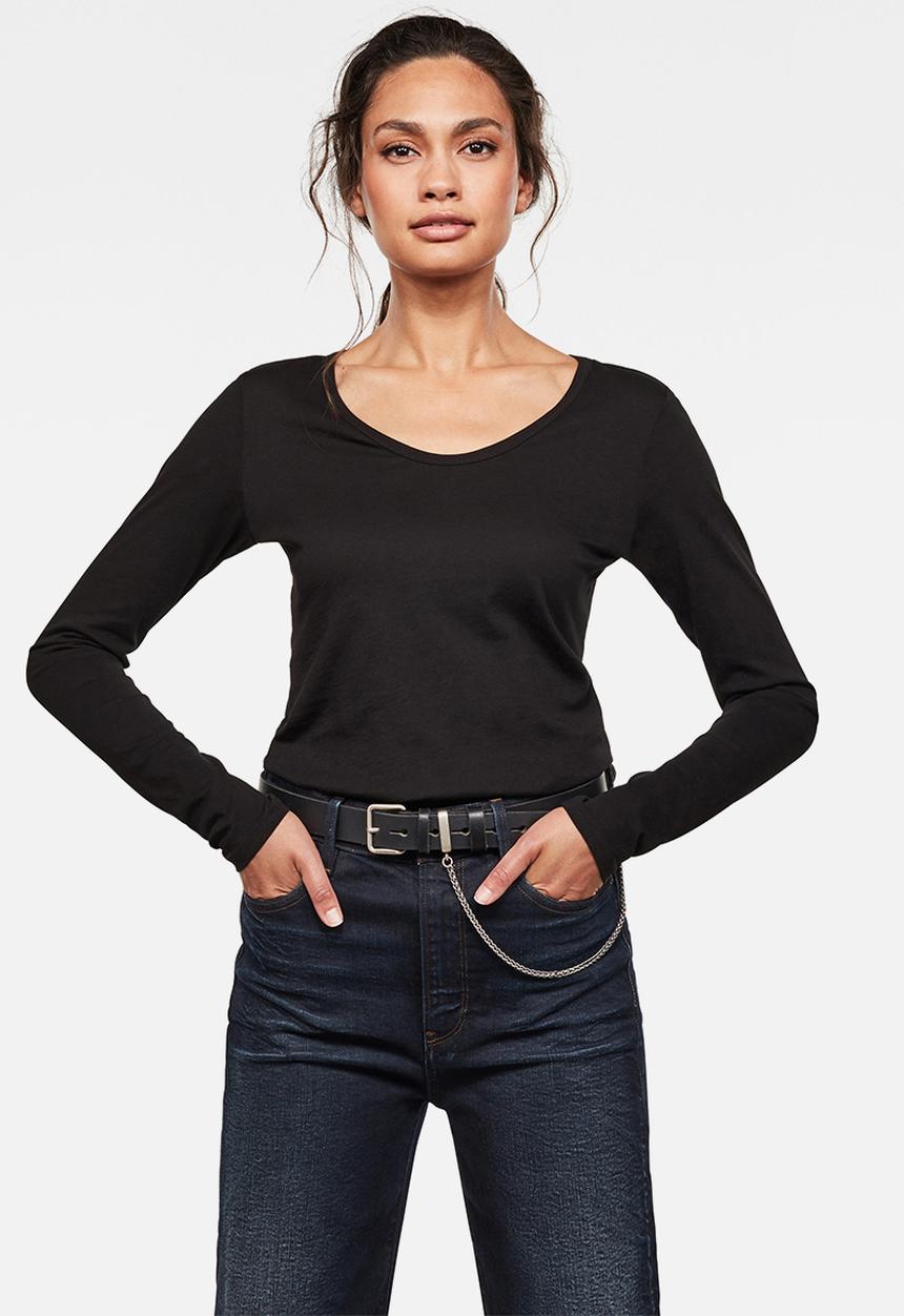 G-STAR - Core eyben slim u t wmn l\s - white