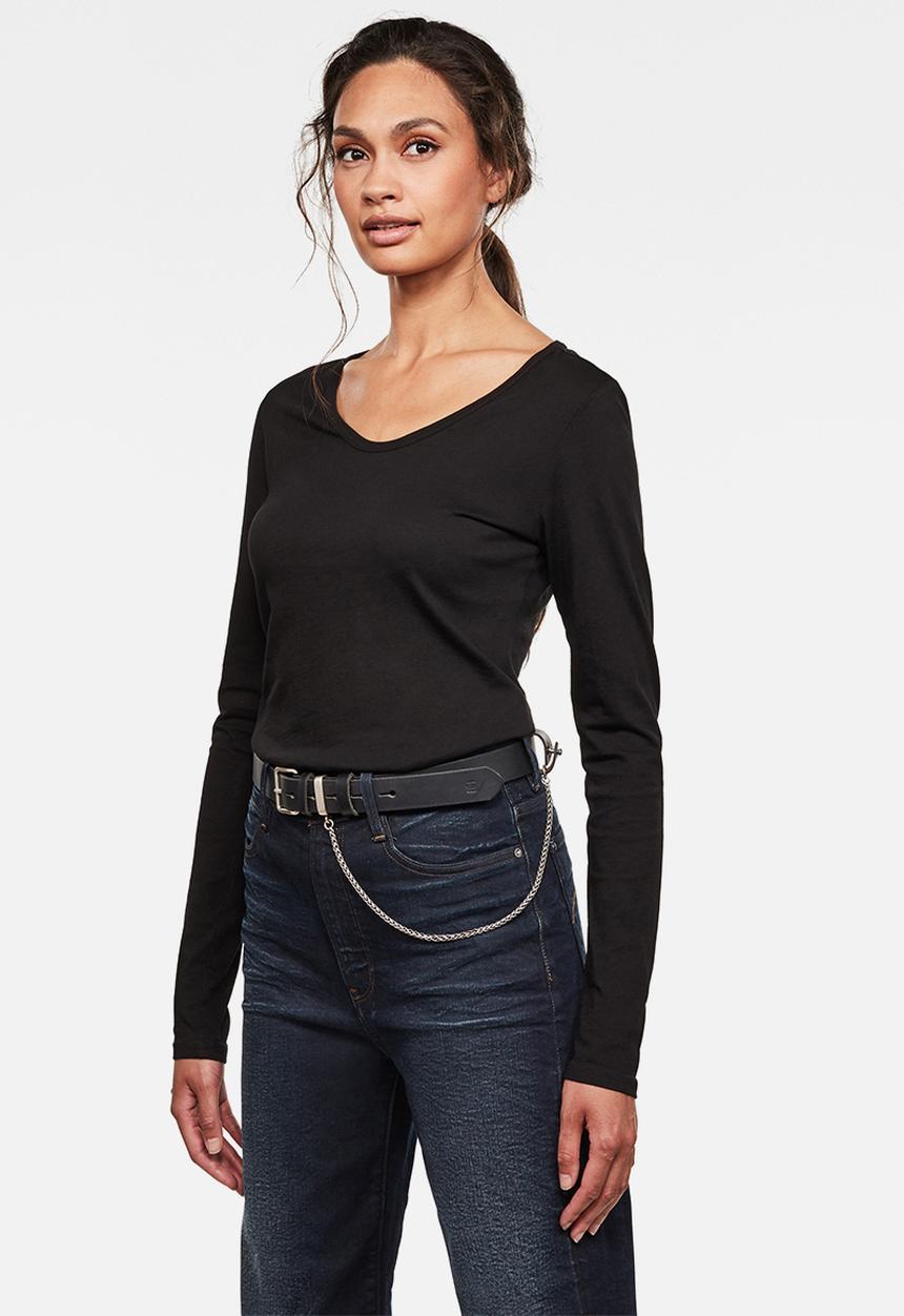 G-STAR - Core eyben slim u t wmn l\s - white