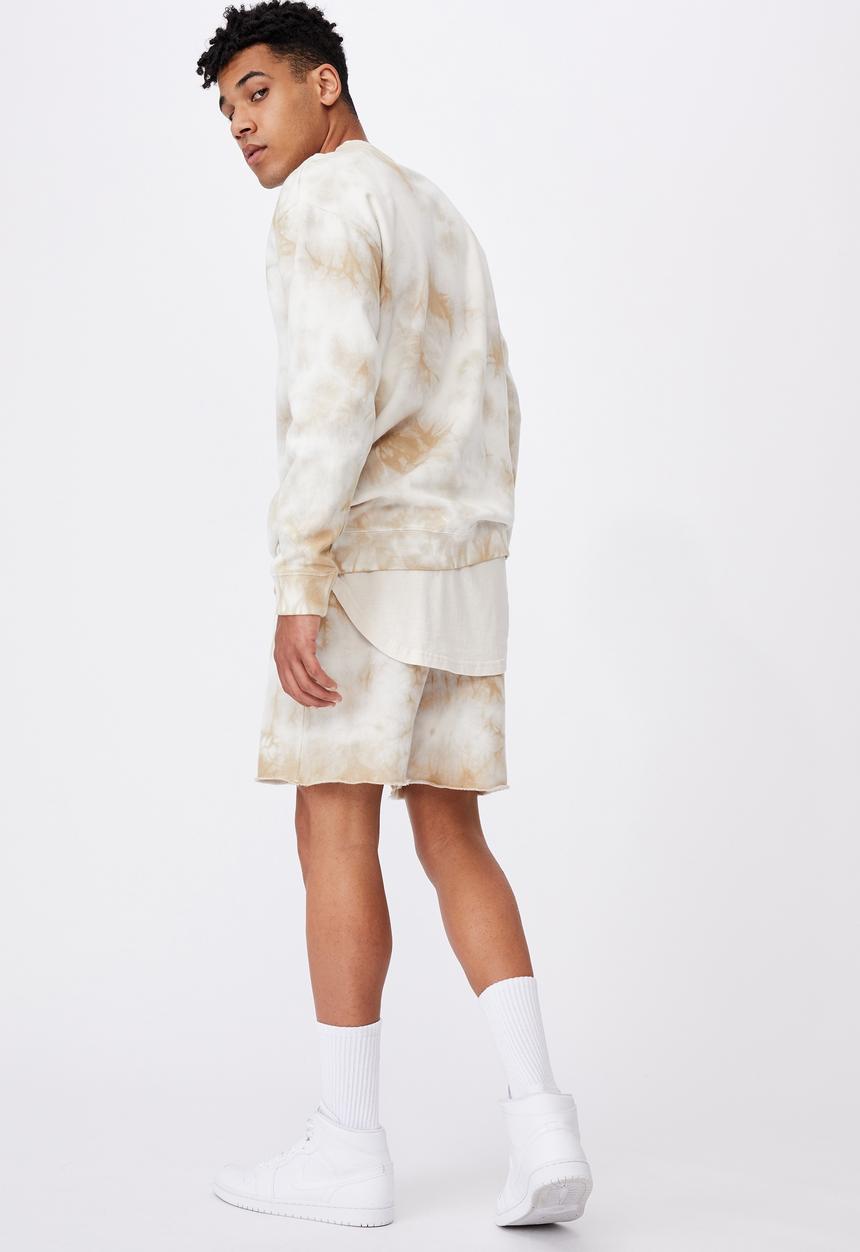 Factorie - Oversized tie dye crew - sand tie dye