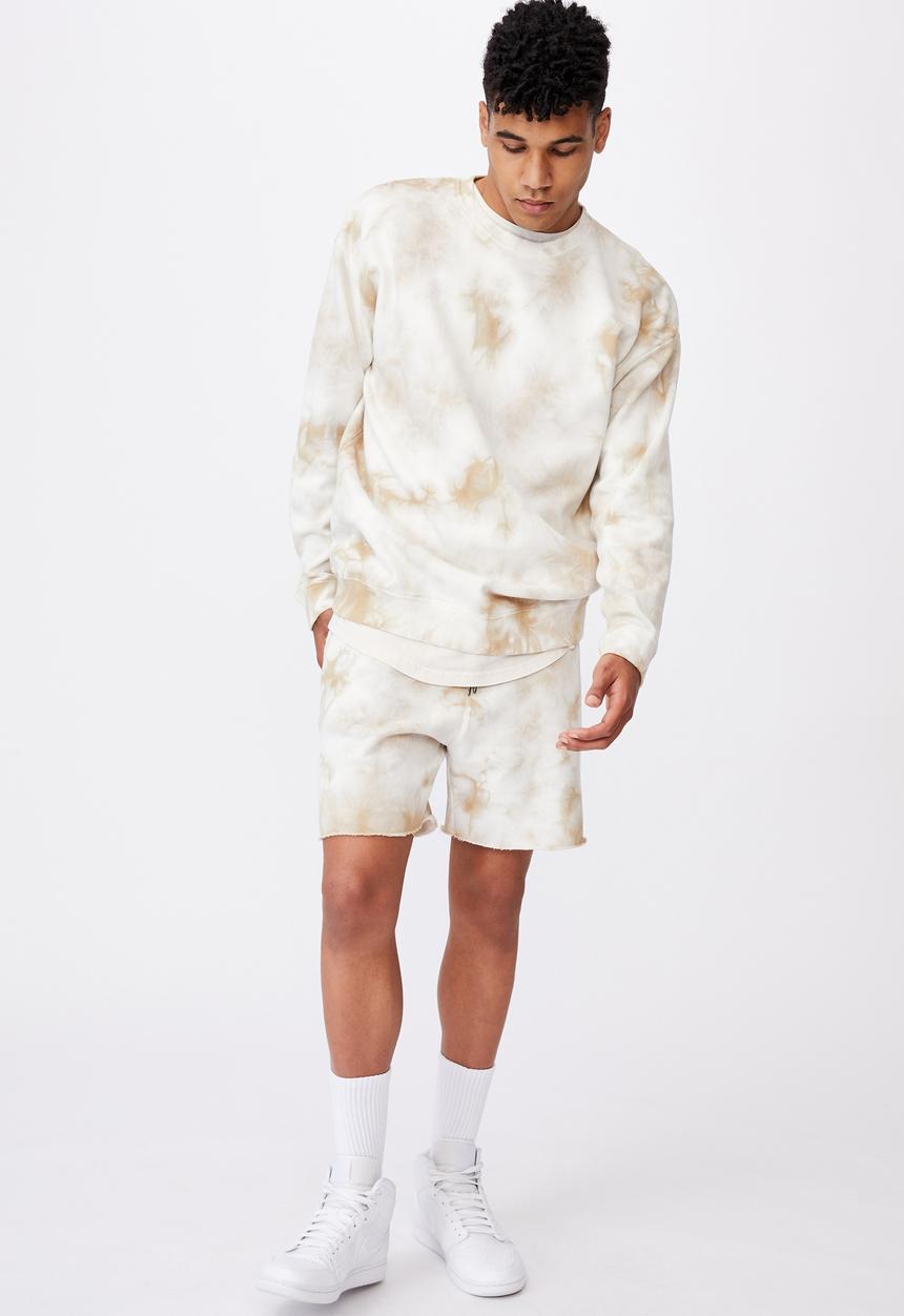 Factorie - Oversized tie dye crew - sand tie dye
