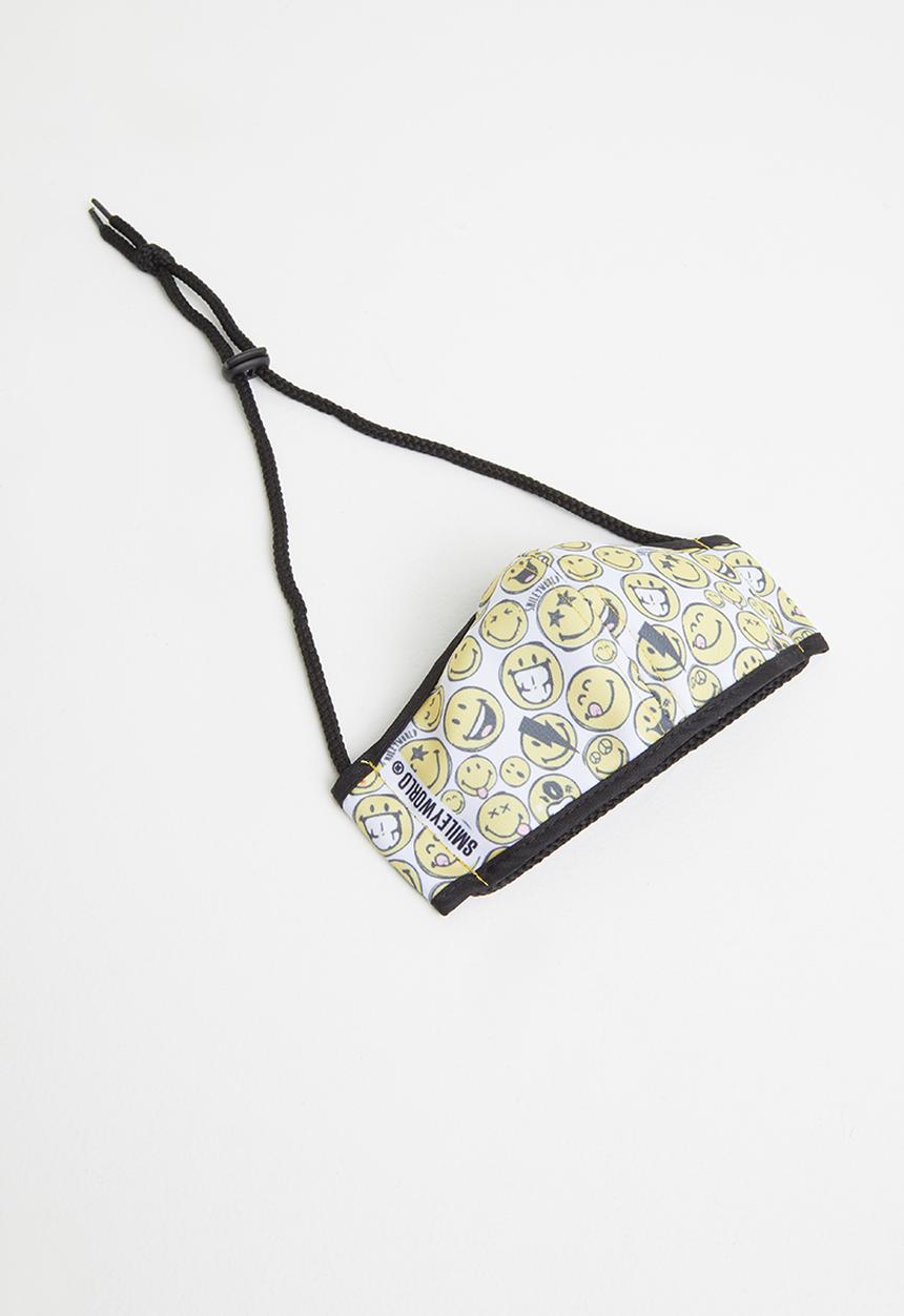 Superbalist - Smiley face mask 17 - white print