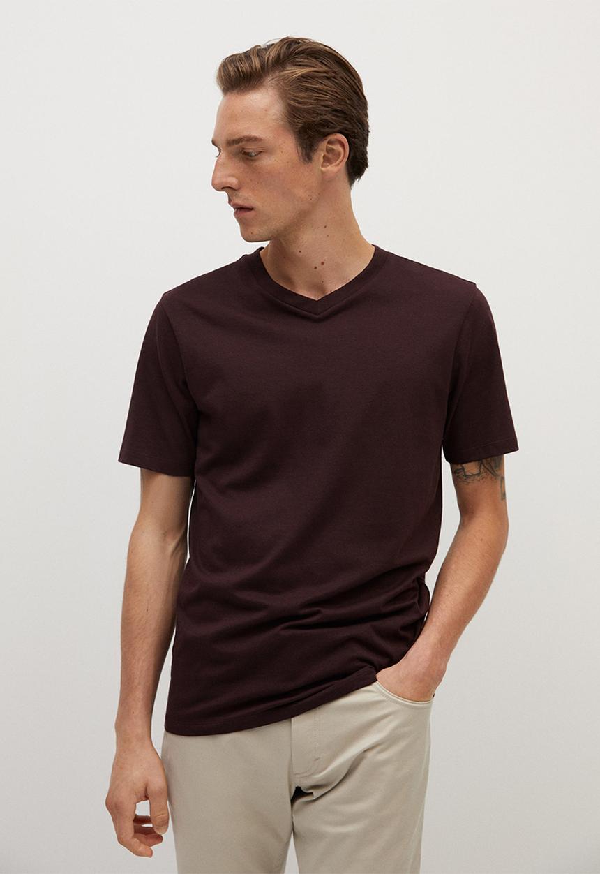 MANGO - Chelsea T-shirt - burgundy 