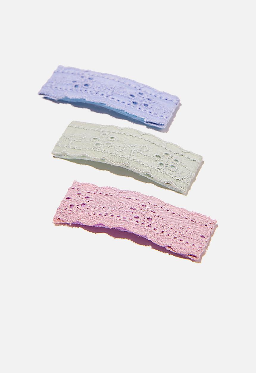 Cotton On - Hair clip - broderie - multi 