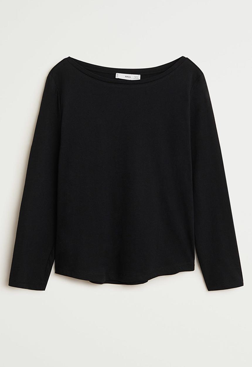 MANGO - T-shirt saco - black