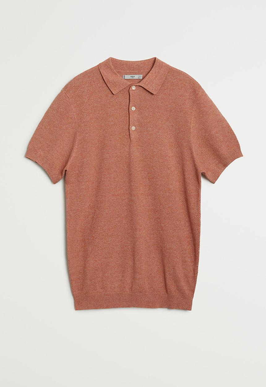 MANGO - Woody polo - dirty pink