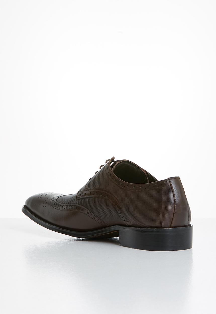 POLO - Gibson leather pin punch wing cap - brown