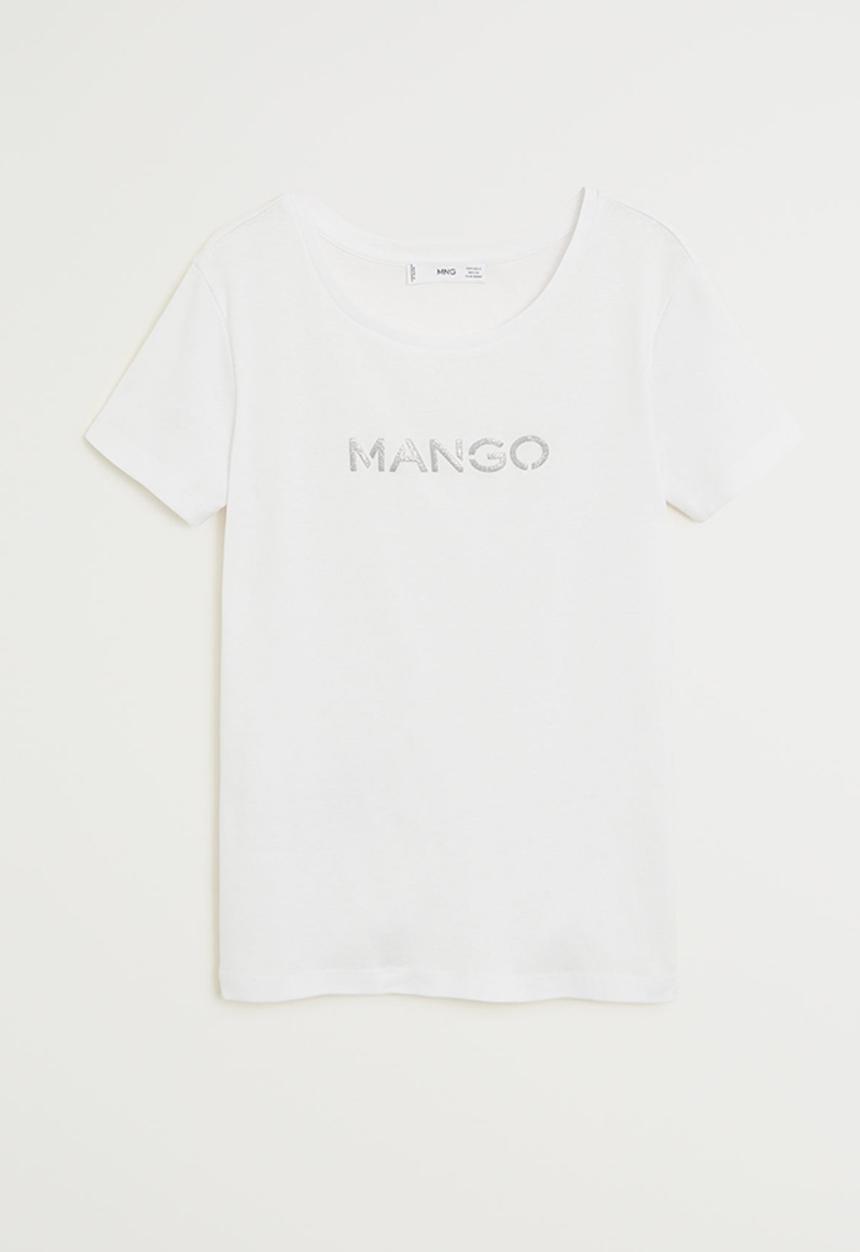MANGO - T-shirt carmiseta - white