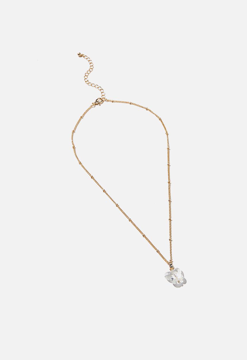 Rubi - Nostalgic keepsake pendant - clear butterfly gold