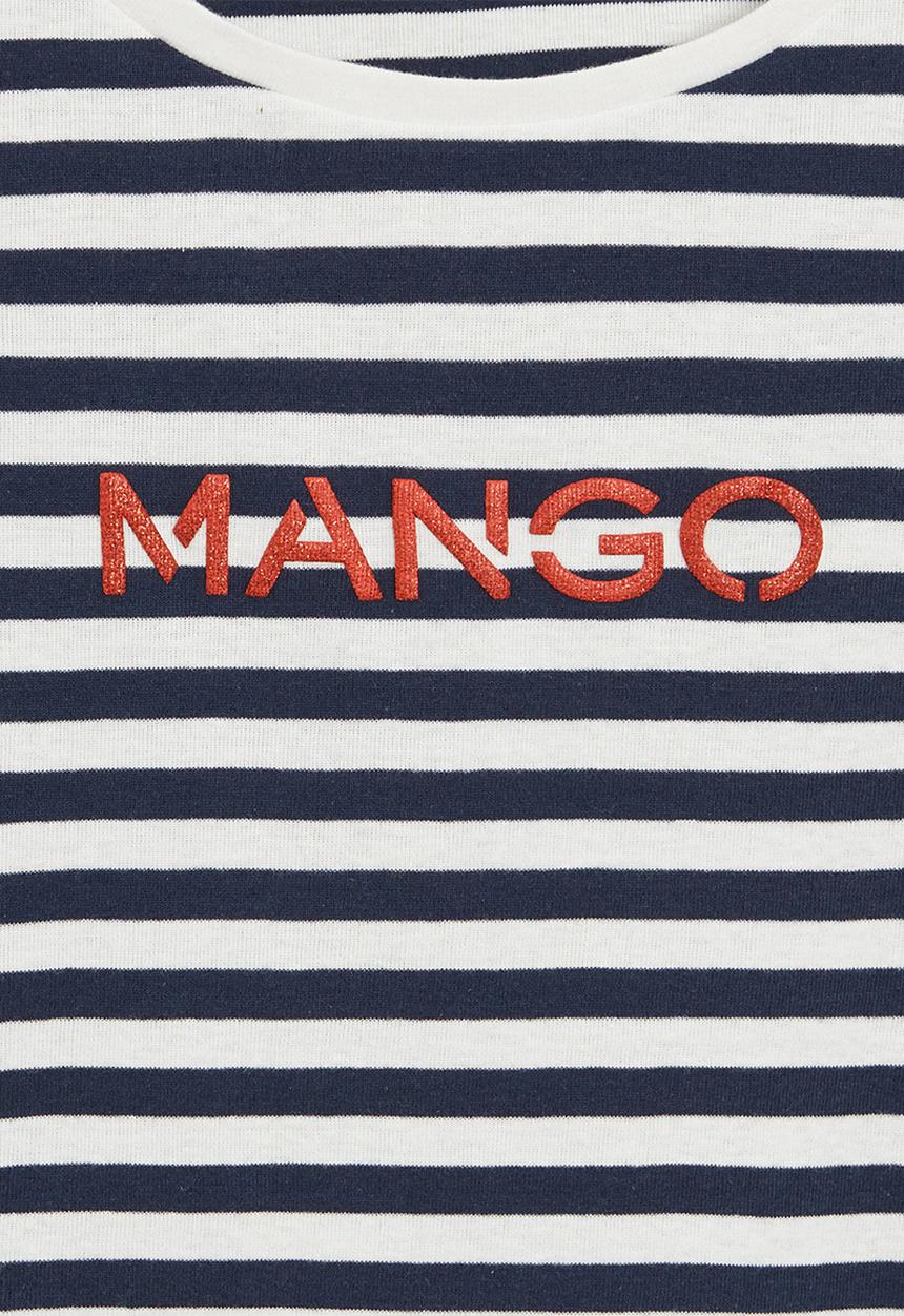 MANGO - T-shirt carmiseta - white & black