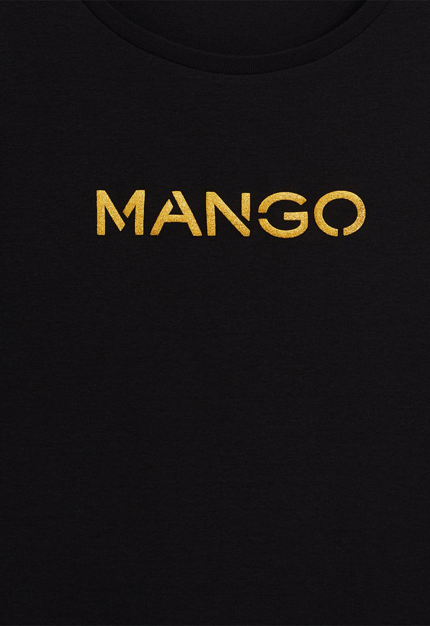 MANGO - T-shirt carmiseta - black