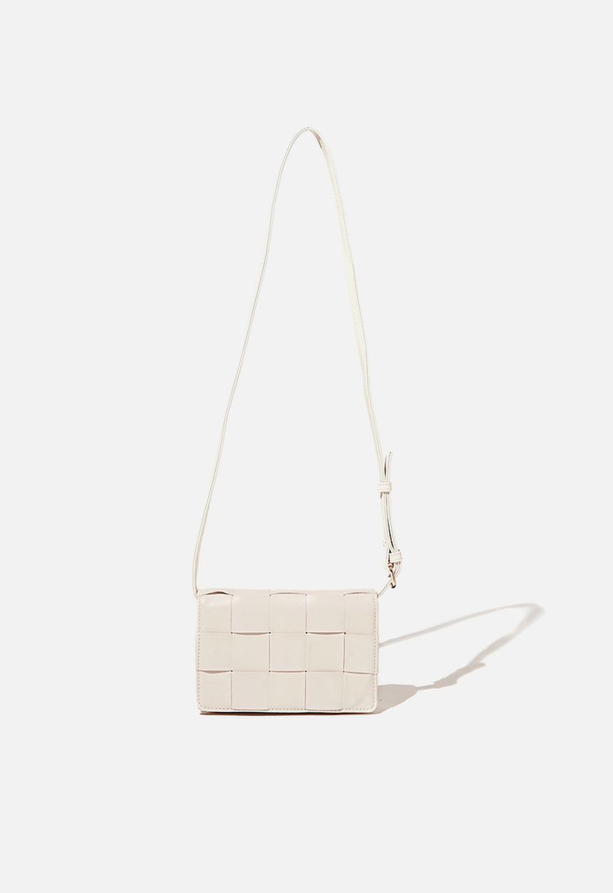 Rubi - Christy woven cross body bag - white