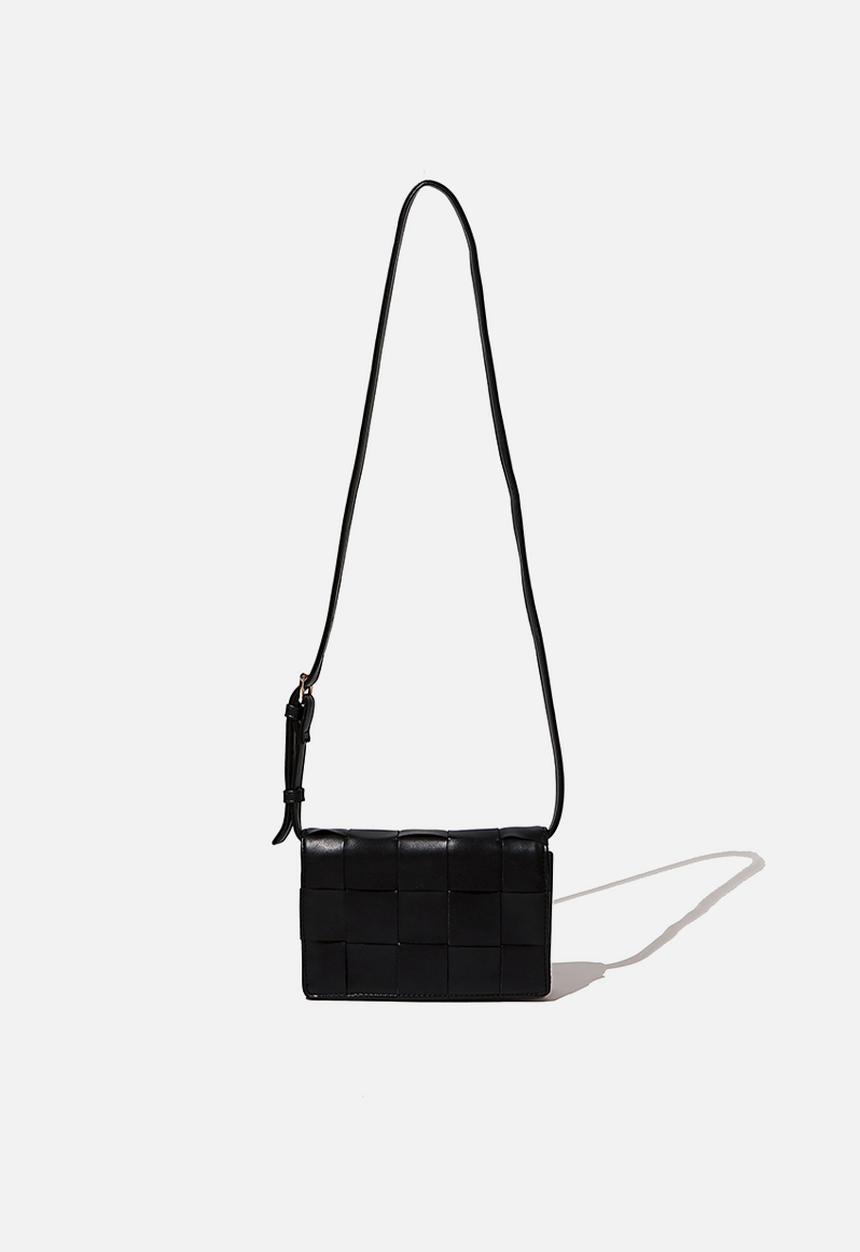 Rubi - Christy woven cross body bag - black