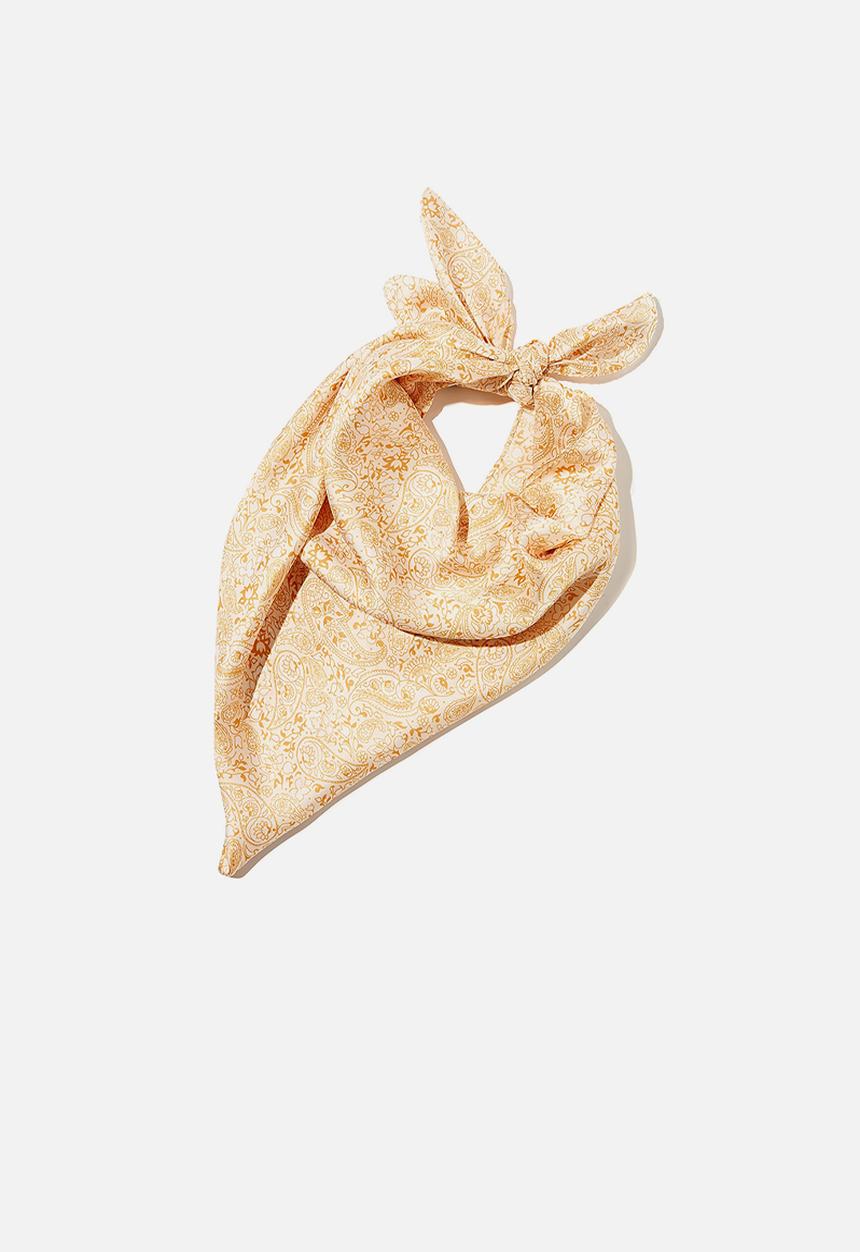 Rubi - Versatile scarf - nola paisley icy yellow
