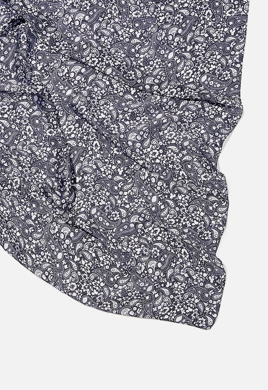 Rubi - Versatile scarf - nola paisley black